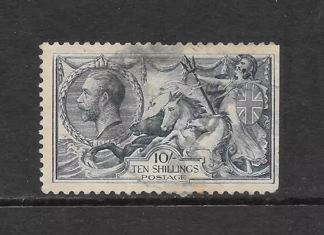 Great Britain Scott 181 Used F/Vf Se - 1919 10' Blue Issue - Britannia