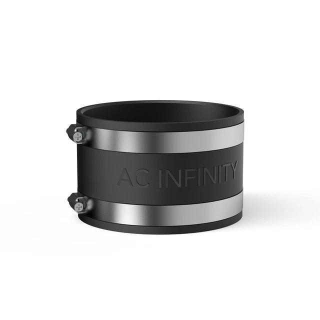 Noise Reduction Clamp 4-Inch, Duct Coupler with Stainless Steel C...