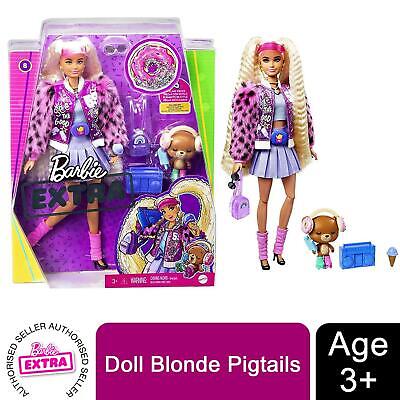 Bambola Barbie extra a LONG BIONDA Codino con PET PUPPY