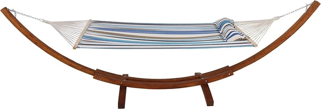 Christopher Knight Home Richardson Outdoor Hammock Multi Blue and White