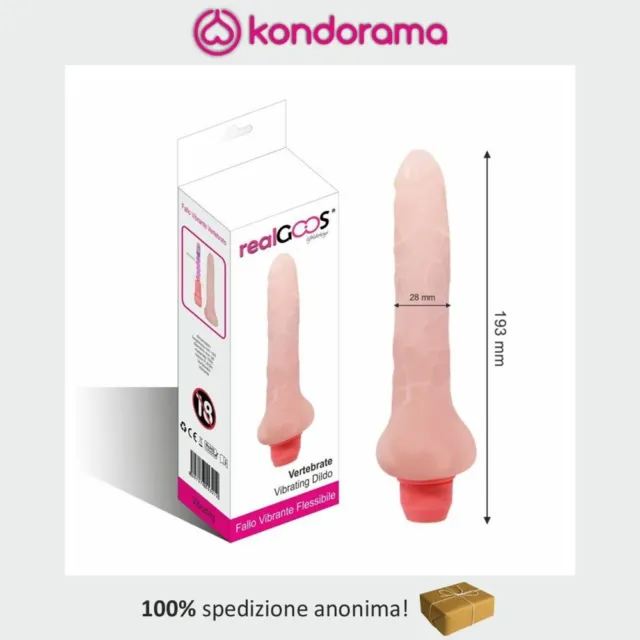 realGOOS® fallo realistico vibrante  vibratore dildo anale vaginale flessibile
