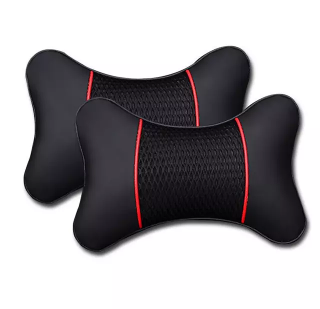 2-piece neck pillow car seat PU leather pillow pillow cushion support