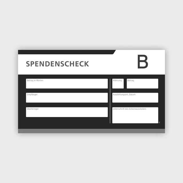 XXL Spendenscheck Übergabescheck symbolischer PR Scheck - B - Länder