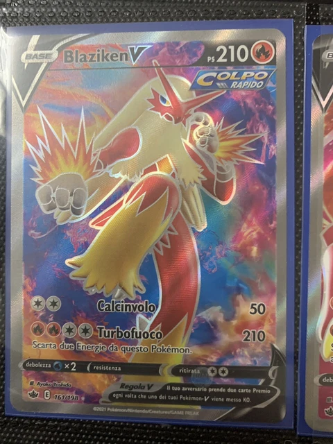 Cardicuno Blaziken V 161/198 Full Art - Carta Pokémon Collezione Chilling Reign, Inglese, Condizione Near Mint