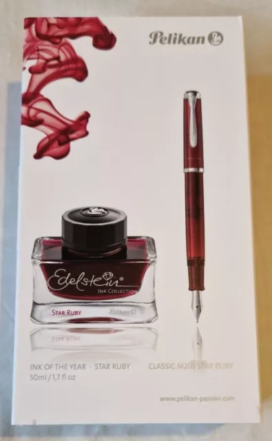 Pelikan M205 Star Ruby Fountain Pen And Ink