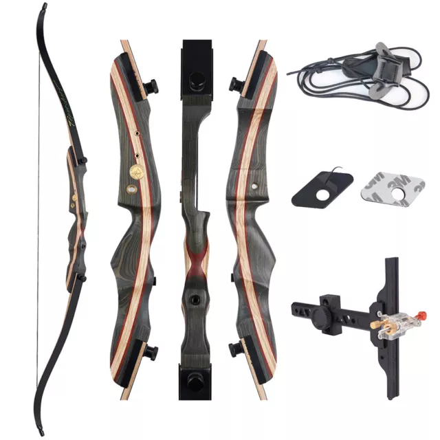 Archery 62" Takedown Recurve Bow 20-50lb for Adult Youth Hunting Target Longbow