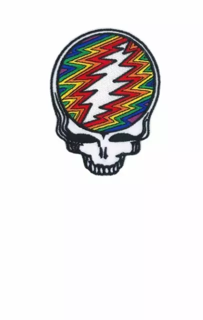 Grateful Dead - Steal Your Face Bolt - Embroidered Patch - Brand New Music 5309