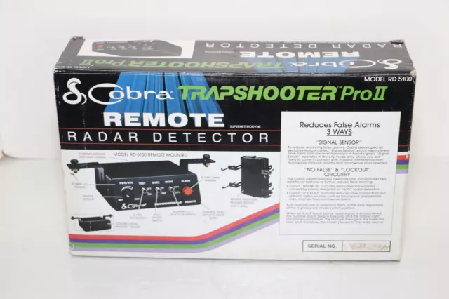 Brand New Cobra Trapshooter Pro II Rd 5110 Remote Dual Band Radar Detector 2