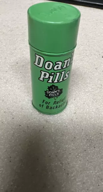 VINTAGE Doan's Pills Tin Container For Relief of Backache Purex Co Advertising