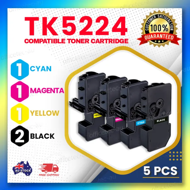 5x Non-OEM Toner TK5224 for Kyocera ECOSYS M5521CDN M5521CDW P5021CDN P5021CDW
