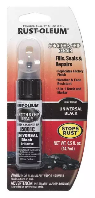 Rust-Oleum AUTOMOTIVE SCRATCH & CHIP REPAIR MARKER & BRUSH UNIVERSAL GLOSS BLACK