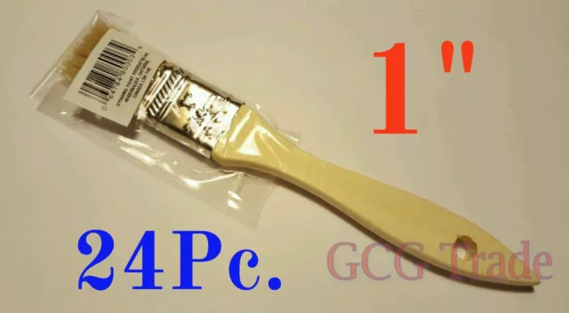 24 of 1 Inch Chip Brush Disposable for Adhesives Paint Touchups Glue 1"