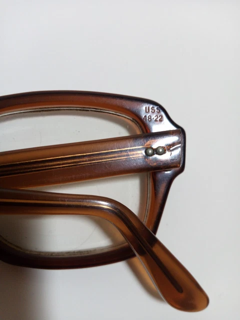 Vintage USS Military Issue Glass Frames Brown 4 1/2 X 5 3/4 Vintage USS Military Issue Glass Frames Brown 4 1/2 X 5 3/4