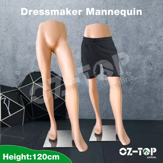 Male Mannequin Dummy Model Manikin Torso Leg Half Body Display Stand Metal Base