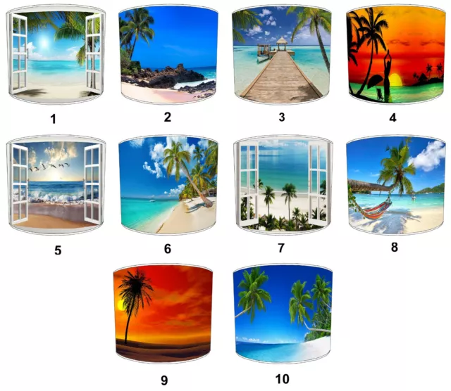 Tropical Beaches Lampshades, Idéal Pour Assorti Coussins & Housses