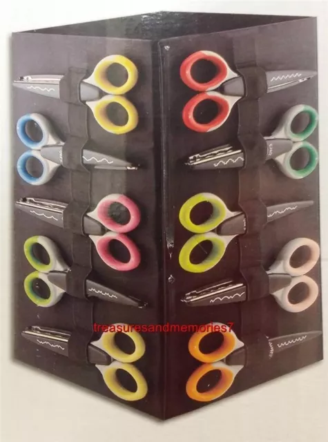 Set of 20 Ultra Grip KRAFT Edgers Craft Scissors w/Stand & Carrying Case (8)