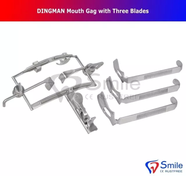 Dingman Mouth Gag With Three Blades For Cleft Palate Repair British Brand