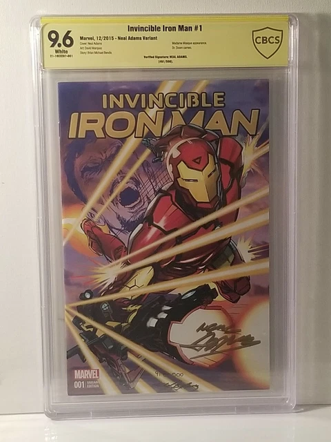 Invincible Iron Man #1 SIGNED Neal Adams Variant 9.6 CBCS #91/500 - not CGC