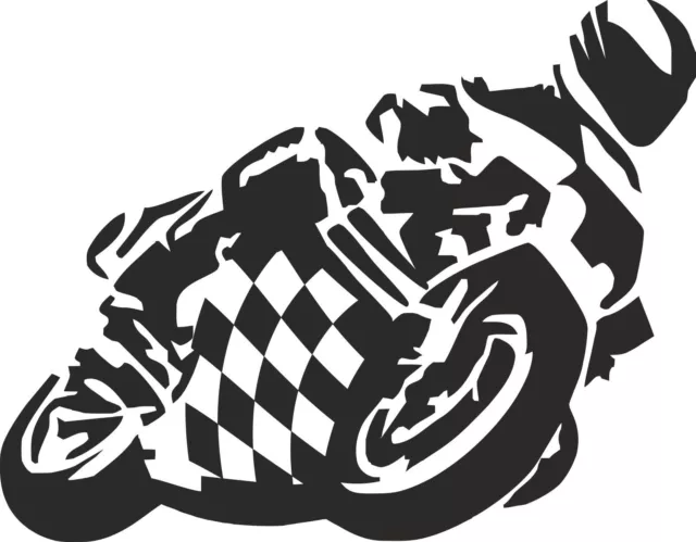 Motorrad  Biker Moped Superbike  10 x 8 cm Sport Sticker Auto Aufkleber AN1161