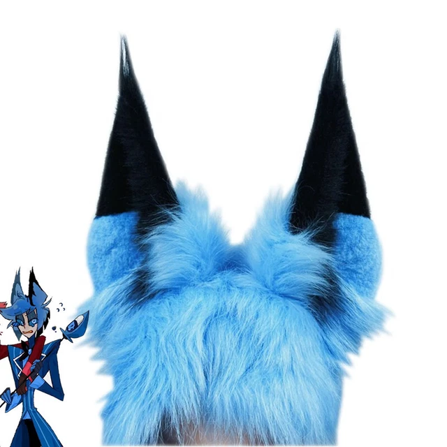 WOLF EARS HAZBIN Hotel Blue Alastor Cosplay Prop Radio Demon Rabbit