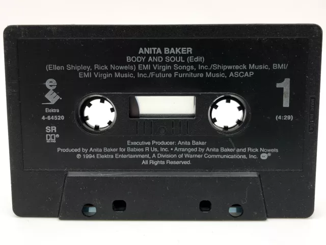 Body and Soul Anita Baker Cassette Single Elektra Records 1994 NO CASE Y