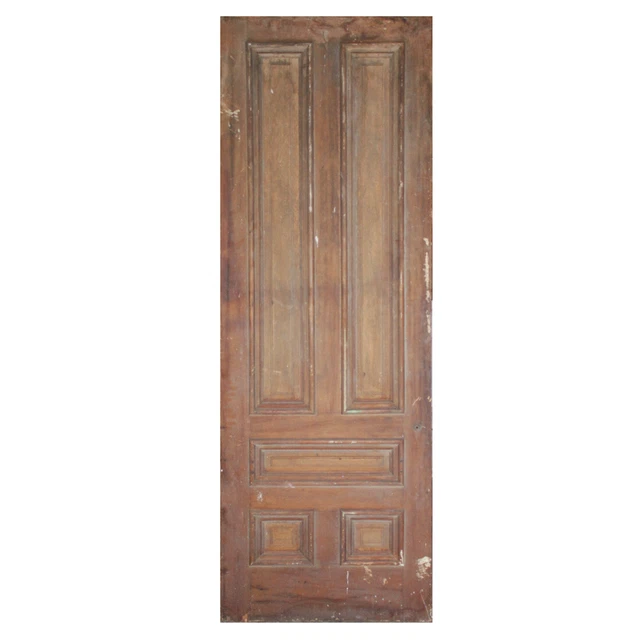 Reclaimed 34” Antique Solid Wood Door, Late 1800's, NED1900 2