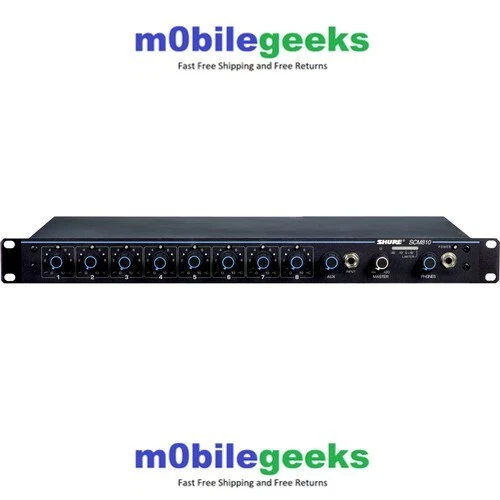 SHURE SCM810 8CHANNEL Microphone Mixer 8 Mic Line Level Inputs New