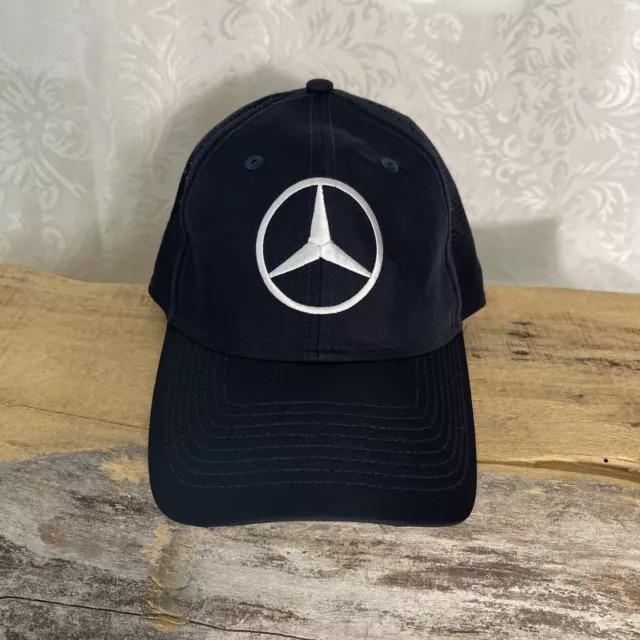 Gorra Mercedes Benz Logotipo de hélice Correa Ajustable Negra Gorra de papá