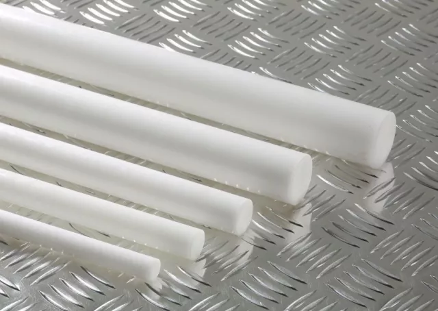 Pack of 2 Pieces  - Delrin - Acetal Plastic Rod 6" OD x 11.5" L - White  Color