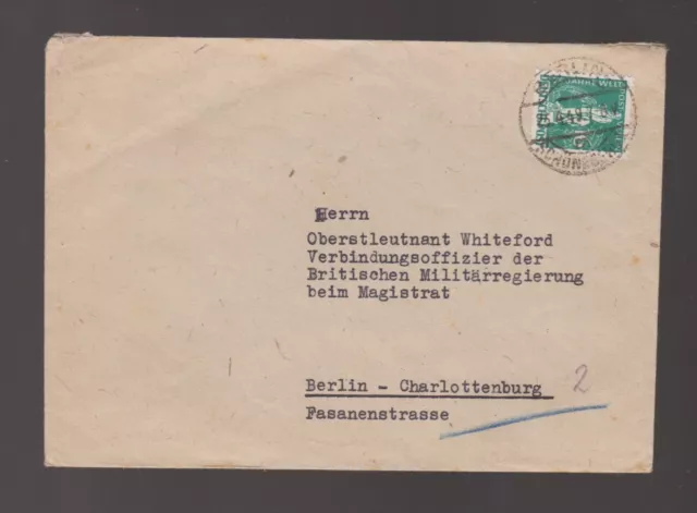 Brief Berlin EF Mi.36 von Berlin- Schöneberg 1949 gelaufen