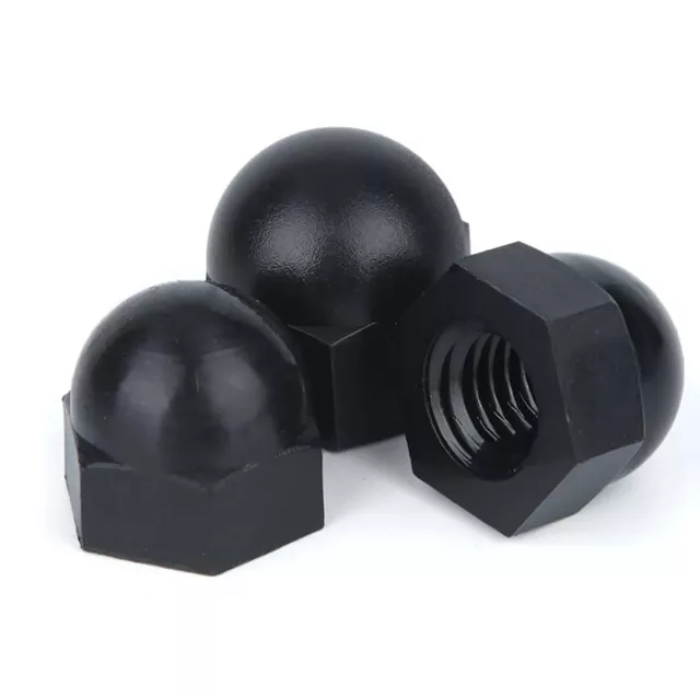 Black Plastic Nylon Acorn Cap Nuts Dome Head Nut M3 M4 M5 M6 M8 M10 M12 Metric