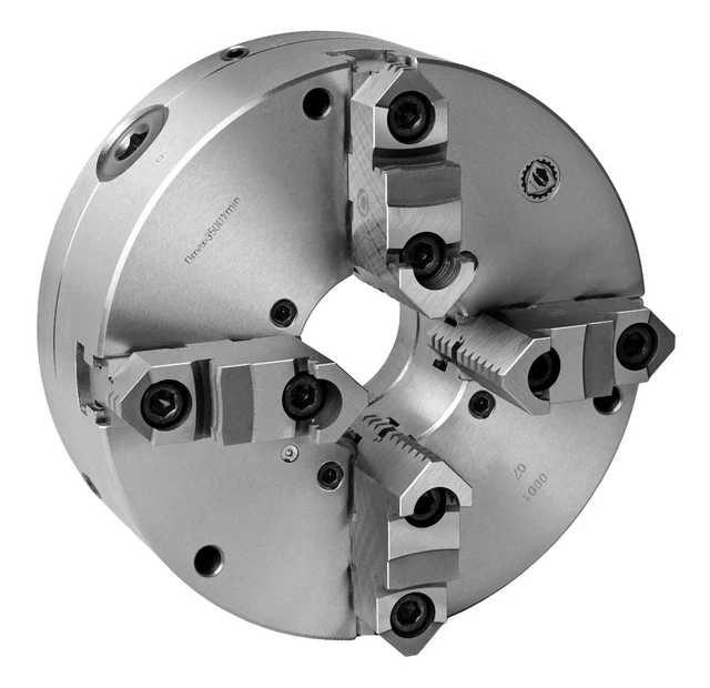 Bison 16" 4-Jaw SET-TRU Scorll Forged Steel Lathe Chuck-.0004" TIR, w/Fine Adj.