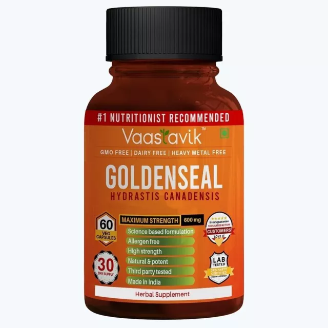 VK Goldenseal Root 600 mg 60 Vegetarian Capsules