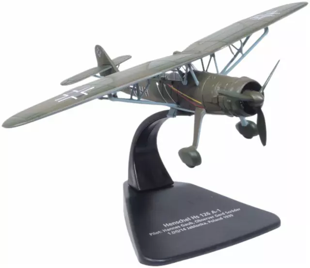 Oxford Diecast 1:72 Scale Henschel HS126 H.Gaub/G.Schroder A.F.U. Recon.Grp