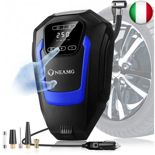 OneAmg Compressore Aria Portatile: Mini Compressore Aria Gonfia Gomme Auto 12V