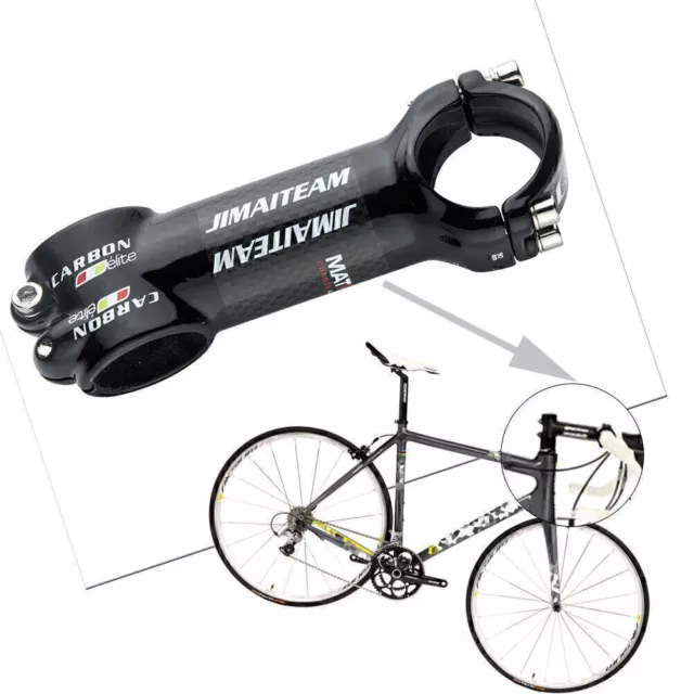 JIMAITEAM 60-120mm Bicycle Carbon Fiber Handlebar Bar Mount Clamp Stem Mountain