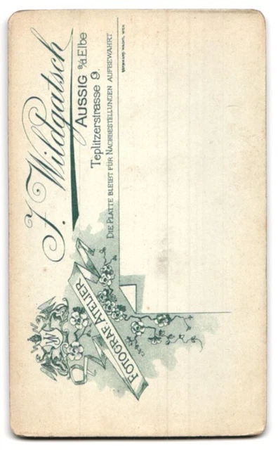 Photography J. Wildgatsch, Aussig a. d. Elbe, Teplitzerstr. 9, Older Lady in Be 2