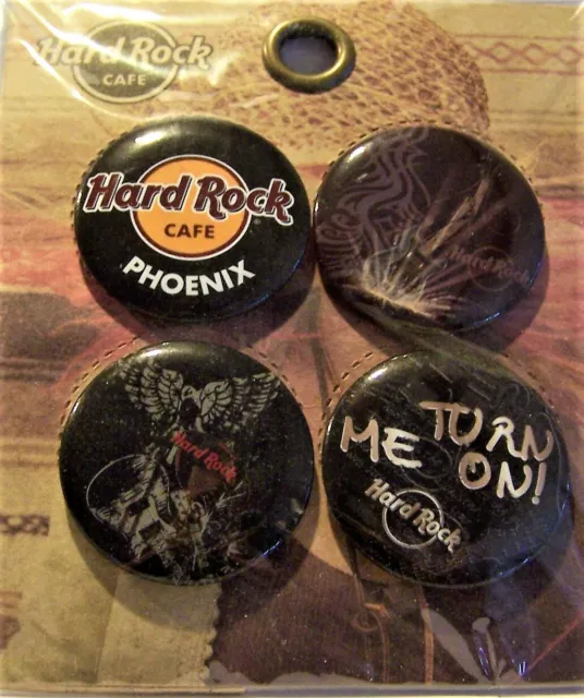 Hard Rock Cafe Phoenix 4 Pack Of Different Buttons - New