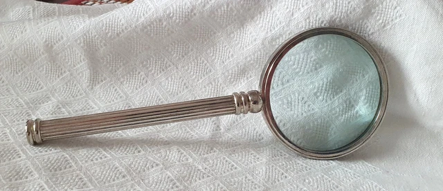 Große Leselupe * Silber oder Versilbert * Um 1900 * Sehr guter Zustand * Nachlaß