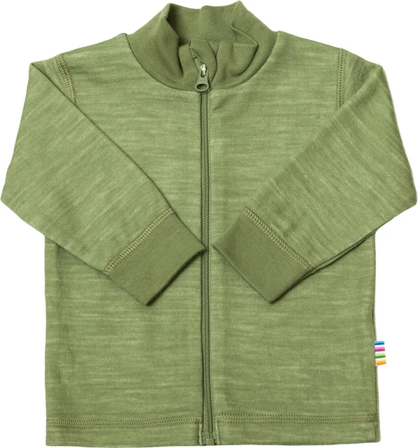 Cardigan bambini Joha con cappuccio e cerniera Sage