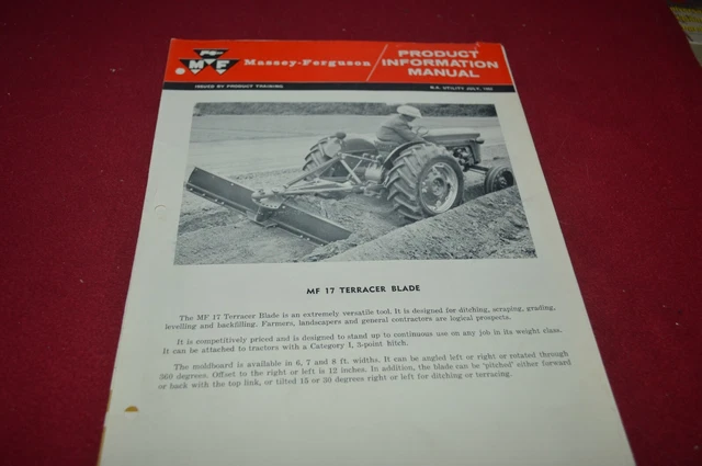 MASSEY FERGUSON 17 Terracer Blade Dealer's Brochure RCOH $18.99 - PicClick