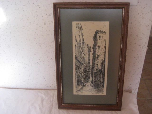 Peinture huile sur carton montagne chalet a moulin à eau | Kaufen auf