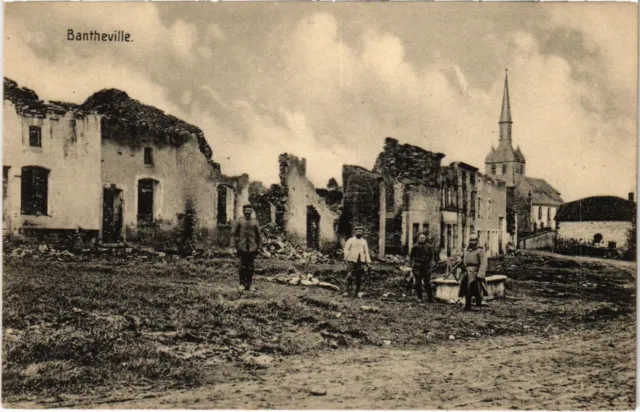 CPA Bantheville - Village Scene - Soldiers - Ruines (1037655)