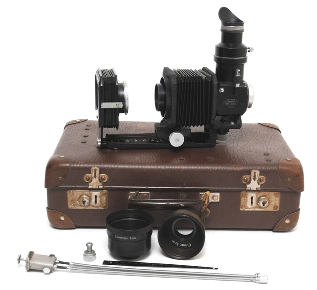 Riel de fuelle Leitz Focusing con juego Visoflex en estuche grande con accesorios