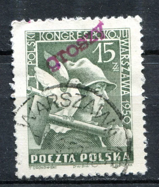 Poland 1950 Groszy Ovpt On Scott 486 Michel 667 Vfu