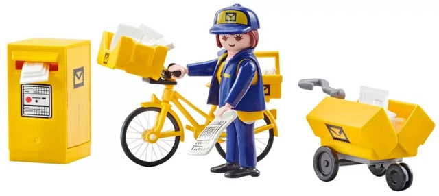 Playmobil Plus 9806 City Life Factrice avec vélo Figurine Jouet Jeu Construction