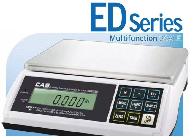 CAS ED Series Bench Scale 30/60 lb x 0.01/0.02 Legal for trade