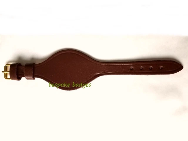 Wrist Rank Strap Genuine Military Issue Brown Leather No Insignia Made In UK - Foto 8
