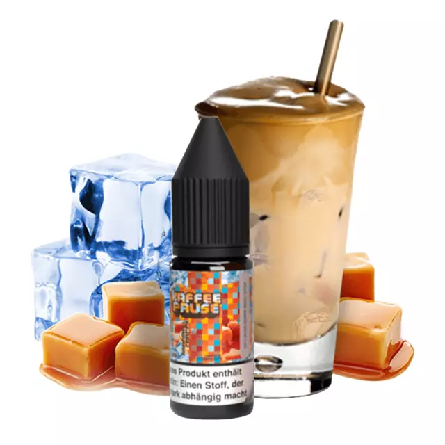 E Liquid Kaffeepause Karamell Frappe Ice 10 ml Nikotinsalz Liquid - 20mg Nikotin