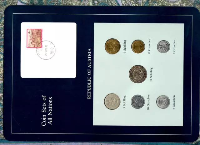 Coin Sets of All Nations Austria 1962-1994 UNC 5 Schilling 1962 Silver 29.6.88